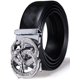thumbnail image 1 of Cinturón Barry.Wang de Cuero Negro con Hebilla Plateada para Hombre, 1 of 8
