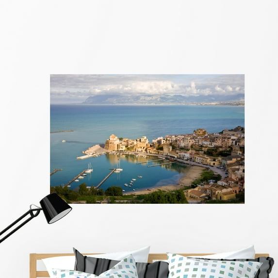 Castellammare Del Golfo Sicily Wall Mural by Wallmonkeys Peel and Stick Graphic (48 in W x 32 in H) WM164333