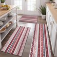 thumbnail image 2 of Red Christmas Folk Pattern Kitchen Rugs Sets Of 3,Kitchen Runner Rugs Non Skid Washable,Decorative Kitchen Floor Mats for Kitchen,Sink,Laundry,17"x30"+ 17"x47" + 17"x59", 2 of 6