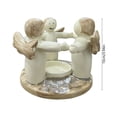 thumbnail image 2 of Aesthetic Angel Shaped Candelabra, Beautiful Handicraft Candle Holder for Living Room, Table and Party Decoration, Divine Easter Accent Decoration for TV Cabinet and Home Display, 3.94in, Beige, 2 of 6