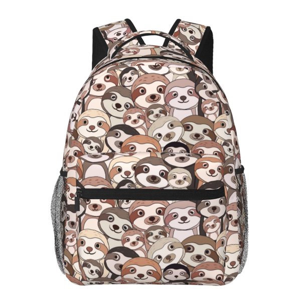 Disketp Brown Sloth Mochila Estampada para Hombre y Mujer – Mochila Ligera Clásica con Múltiples Bolsillos para Universidad, Trabajo y Viajes-One Size