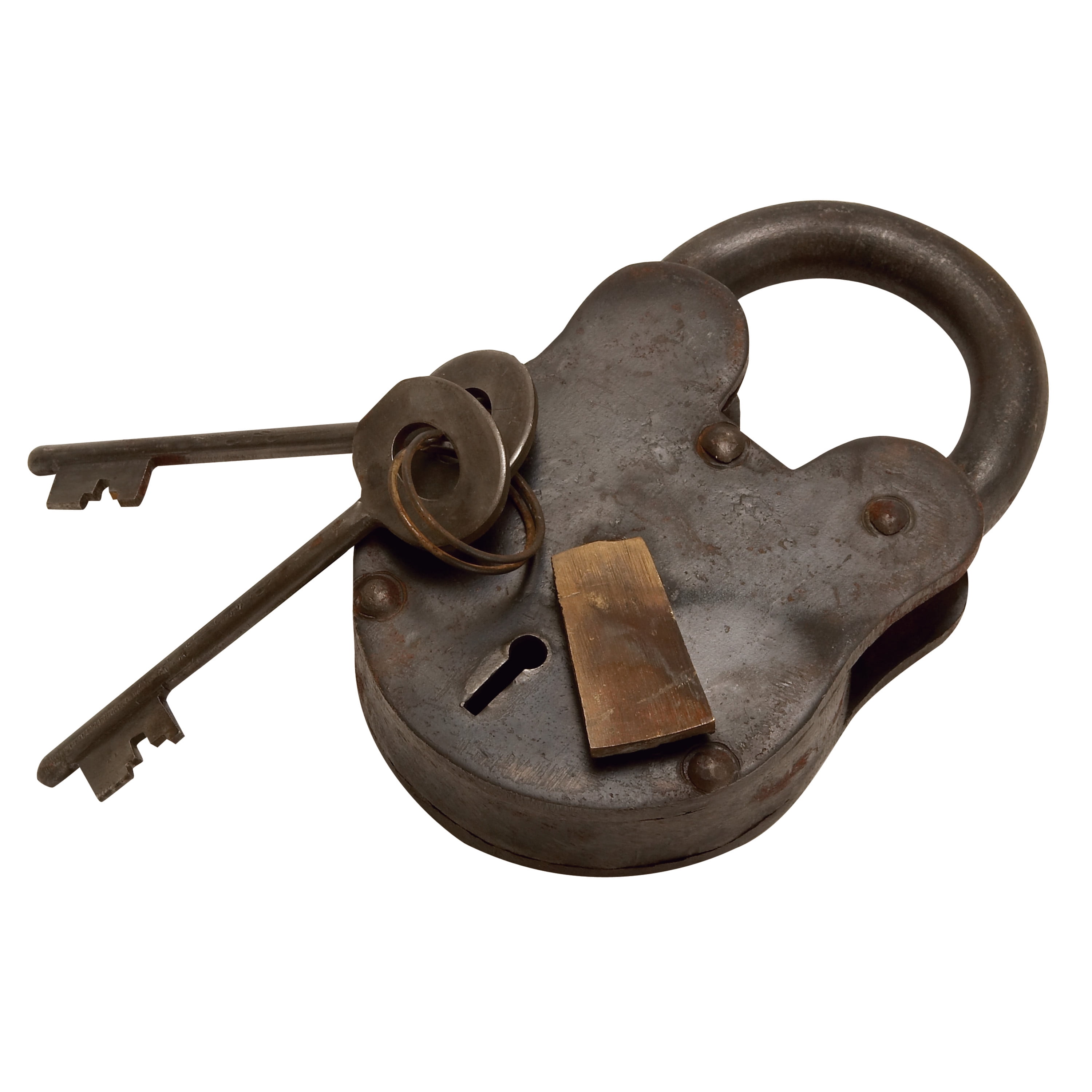 DecMode 2" Dark Gray Brass Lock And Key