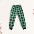 thumbnail image 4 of Traje de pantalón largo familiar Cuello redondo Dibujos animados Impreso Casual Cintura elástica Traje diario Hugtrwg Para estrenar, 4 of 9