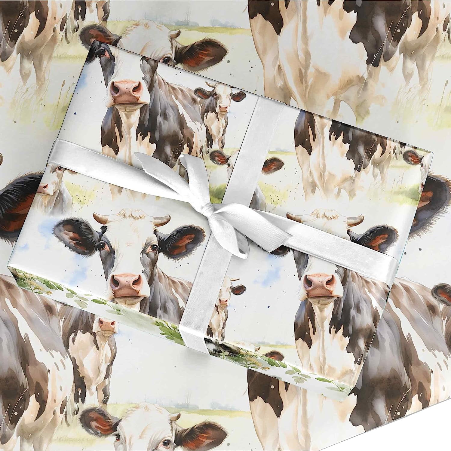 Cow Wrapping Paper 30" x 84" Sheet Large Cow Gift Wrapping Paper and