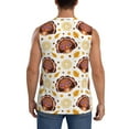 thumbnail image 4 of Daiia Fall Turkey Printed Men's Tank Tops,Casual Soft Sleeveless Gym Muscle Shirts Bodybuilding Tee-Small, 4 of 8