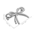 thumbnail image 2 of unbranded Para De Mujer Con Moño Plateado Y Perla Y Rhinestone, 2 of 8