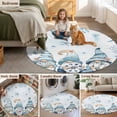 thumbnail image 6 of Area Rug 48in, Ocean Gnome Sea Shell Starfish Floor Carpet Living Room Rug, Jellyfish Coral Coastal Theme Non-Slip Welcome Mat Indoor Rugs for Bedroom Dining Room, 6 of 9