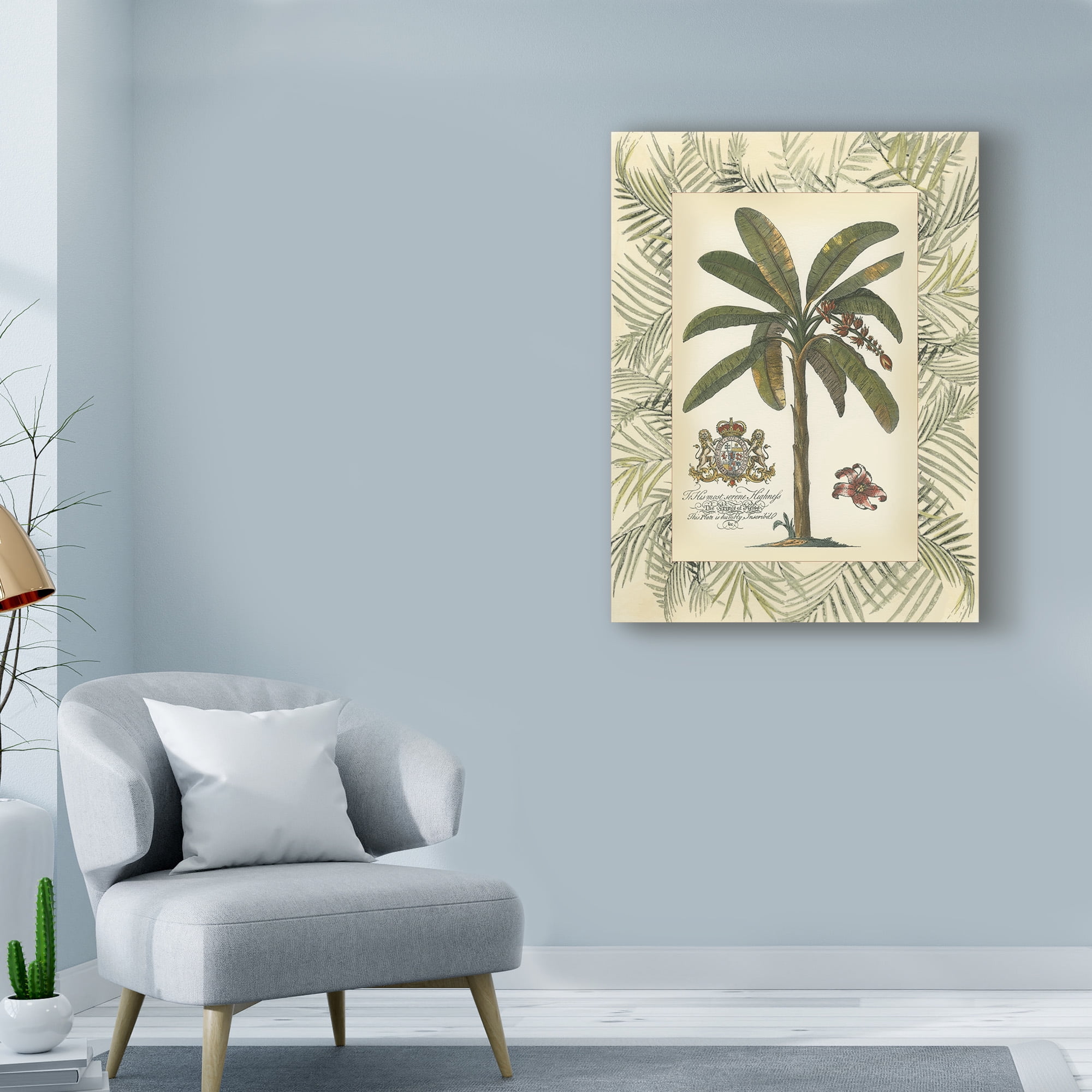 Trademark Fine Art 'Palm in Bamboo Frame II' Canvas Art by Vision Studio