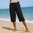 thumbnail image 2 of HAPIMO Women's Shorts With Pockets Summer Style Casual Style Perfect For Casual Outings And Events Style Black L, 2 of 2