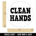 thumbnail image 2 of Clean Hands Text Self-Inking Rubber Stamp Ink Stamper - Brown Ink - Mini 1/2 Inch, 2 of 7