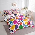 thumbnail image 3 of Manfei Colorful Graffiti 7-Piece Twin Bedding Sets,Modern Geometric Pattern Bedding Comforter Set,Watercolor Print Sheet Sets For Girls Kids,Microfiber Bedroom Decor Reversible, 3 of 8