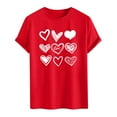 thumbnail image 5 of UVEASISHA Mens Short Sleeve Heart Graphic Tees Summer Casual Regular Fit Beach Shirt Fashion Vacation T-Shirts Valentine's Day Gifts Red L, 5 of 6