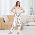 thumbnail image 6 of FORMRS Women's Pajama Pants with Pockets Soft Comfy Loungewear Sleep Bottom, Sizes S-2XL, Black Cartoon Snowmen, 6 of 8