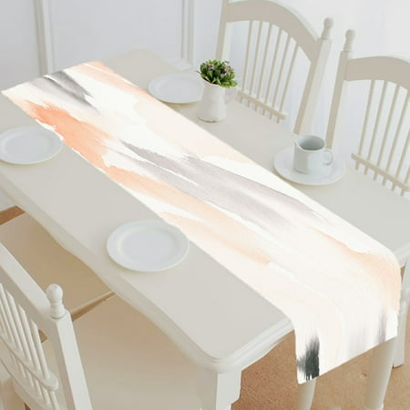 

ABPHQTO Hand Painted Abstract Painting Watercolor Wash Texture Table Runner Placemat Tablecloth For Home Decor 14x72 Inch
