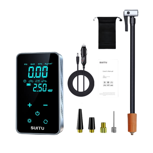 Manómetro Digital Bomba Neumáticos Coche Wi/Inalámbrico Pantalla LCD USB Recargable Rojo