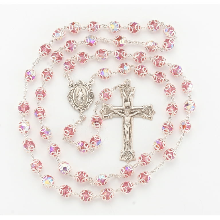 Swarovski crystal sterling silver rosary shop