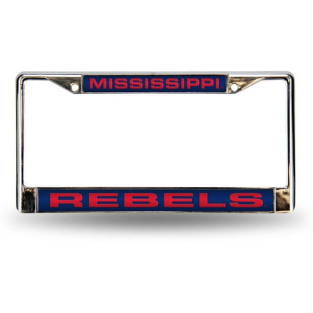 - NCAA Ole Miss Chrome Laser License Plate Frame