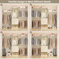 thumbnail image 6 of Homieasy 20.5'' - 96" W Closet System with Wooden Drawers and Hanging Rods(Cut to Fit), White Oak, 6 of 7