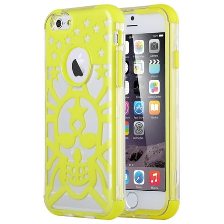 Hard Plastic Silicone iPhone 6s Case, iPhone 6 Case, ULAK Halloween Series Slim Transparent Case with Soft Flex Silicone and Hard Clear Plastic Cover for iPhone 6S / 6 4.7 inch Device ()