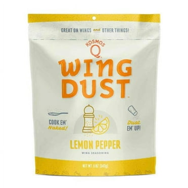 Kosmos Q 8029545 5 oz Wing Dust Lemon Pepper BBQ Seasoning