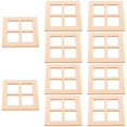 thumbnail image 3 of Wooden Doll House Window Mini Window Model for Decoration 10Pcs, 3 of 5
