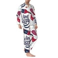 thumbnail image 2 of Balery Red Wine Glass Bottle Pijama para Hombre de Dos Piezas con Manga Larga, Conjunto de Dormir y Descanso Suave con Bolsillos-Large, 2 of 6