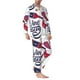 thumbnail image 2 of Balery Red Wine Glass Bottle Pijama para Hombre de Dos Piezas con Manga Larga, Conjunto de Dormir y Descanso Suave con Bolsillos-Large, 2 of 6
