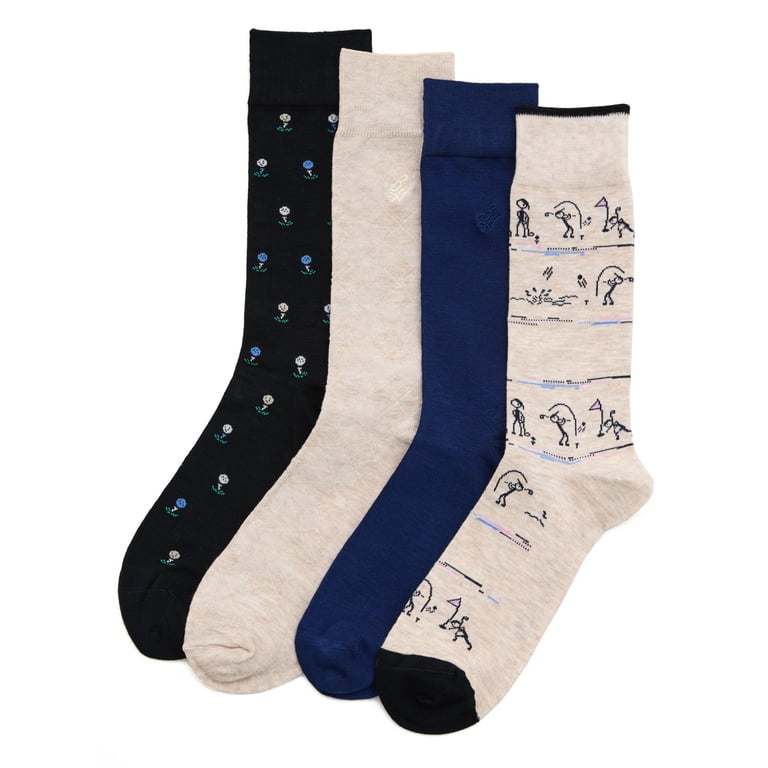 Ben Hogan Men's Stick Figure Golfing Novelty Socks 4-Pack photo 2