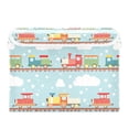 thumbnail image 7 of Yayeee Collapsible Cube Storage Bin with Lid Fabric Closet Decorative Basket with Handles, Red Trains Pattern, 7 of 7