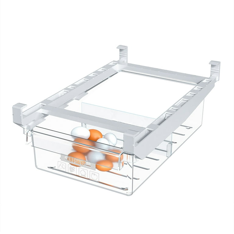 Mairbeon Plastic Clear Fridge Drawer Basket Kitchen Food Fruit Storage Box  Organizer 