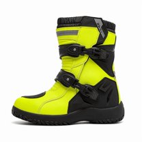 Stylish motorcycle boots - Classic design, comfortable and breathable, suitable for both daily commuting and casual riding,Fluorescent green,40