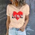 thumbnail image 6 of VKOYWKM Womens Valentine Shirts Romantic Heart Graphic Tees Holiday Valentines Day Tops Short Sleeve Crew Neck Loose Fit Party T-Shirt, 6 of 6