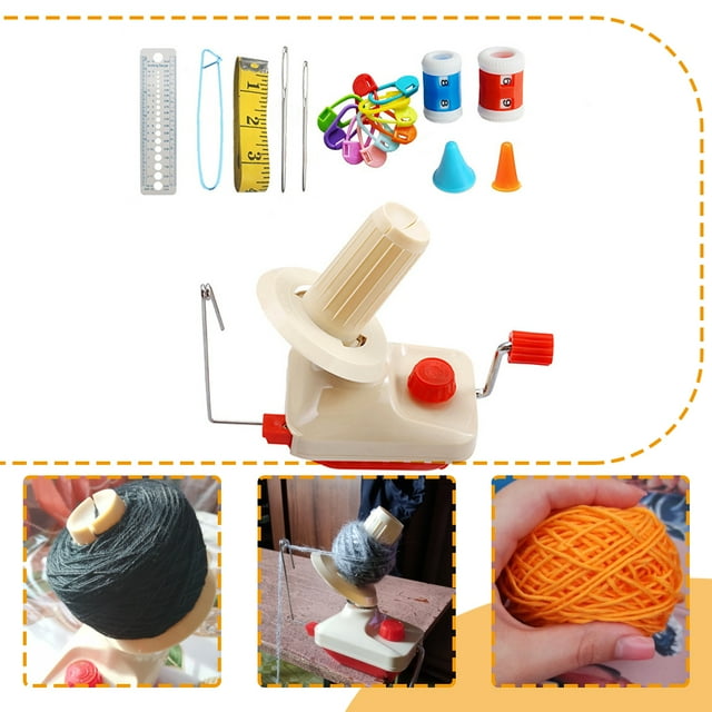 Yarn Winder Practical Crocheting Machine Multifuctional Crafts Accessories Knitting Equipment Easy Durable Needlecrafts Holders Simple Needless Winders 05