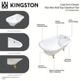 thumbnail image 5 of Aqua Eden VCT7D483117W0 48-Inch Cast Iron Classic Flat-Rim Roll Top Clawfoot Tub (7-Inch Faucet Drillings) in White/Matte Black, 5 of 5