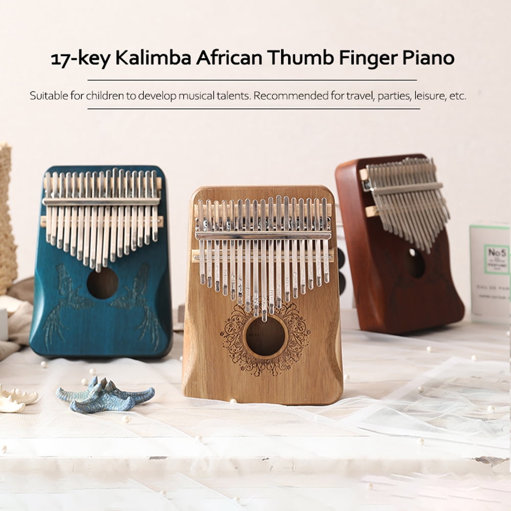 PEPISKY 17 Keys Kalimba African Thumb Finger Piano Wood Kalimba Portable Musical Instrument