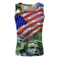 thumbnail image 6 of Mens Tank Tops Loose Independence Day Printing Crew Neck Sleeveless T-shirt Fashion Outdoor Holiday Beach Sport Ventilate Vest Fashion Casual Fit, 6 of 6