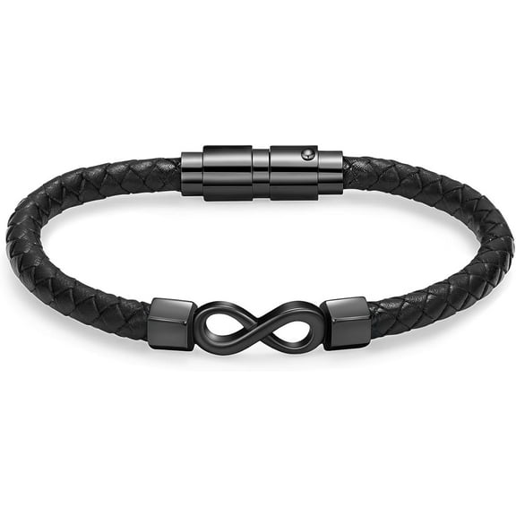 Infinity Knot Cremation Urn Bracelet for Ashes Braided Leather Keepsake Bracelet for Men Women Cuff Urn Bangle Ashes Bracelet