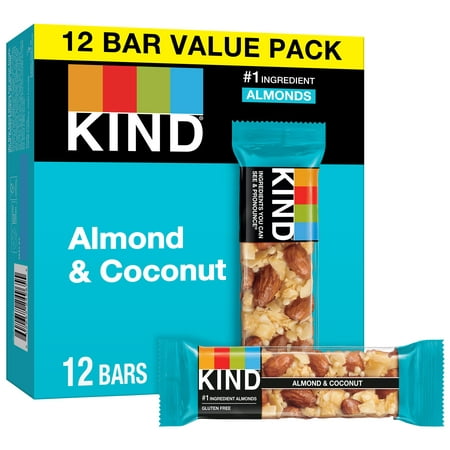 KIND Nut Bars, Almond & Coconut, 1.4 oz, 12 Count