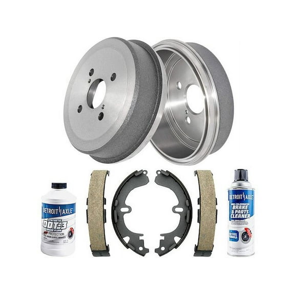 Rear Brake Pad Set and Brake Drum Kit - Compatible with 1998 - 2002 Chevy Prizm 1999 2000 2001