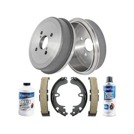 Rear Brake Pad Set and Brake Drum Kit - Compatible with 1993 - 1997 Geo Prizm 1994 1995 1996