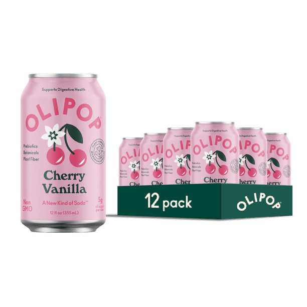OLIPOP Cherry A New Kind Soda, 12 fl oz (12 pack) Walmart.com