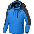 thumbnail image 3 of Tyhengta Men's Waterproof Ski Jacket Warm Winter Snow Coat Mountain Windbreaker Hooded Raincoat Blue L, 3 of 8