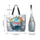 thumbnail image 5 of Balery Travel Around The World Bolsa Tote Estilo Estético con Cremalleras, Bolsa de Hombro, Bolsa de Compras Grande y Plegable, 5 of 8