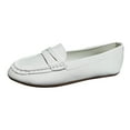 thumbnail image 5 of Pandaie Loafers for Women Lightweight Casual Slip on Dressy Flats Shoes Office Business Walking Driving Work Moccasins White 8.5, 5 of 6