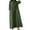 Dark Green, variant on Women 3/4 Sleeved O-Neck Solid Colors Maxi Dress Baggy Kaftan Dresses
