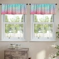thumbnail image 2 of LALILO Kitchen Curtain Valance Beautiful Splash Watercolor Rod Pocket Window Curtain 52"x 18" Set of 2, 2 of 7