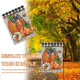 thumbnail image 4 of Fall Pink Green White Pumpkin Decorative Garden Flag, Autumn Plaid Check Farmhouse Yard Outside Decorations, Thanksgiving Rustic Burlap Outdoor Small Home Decor Double Sided 12.5 x 18, 4 of 6