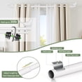 thumbnail image 5 of MERIVILLE 3/4-Inch Front & 5/8-Inch Back Double Curtain Rod Set, Farmhouse Bird Finials, 84"-120", Glossy White, 5 of 8