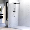 thumbnail image 3 of UKH07B2 45 in. W x 80 in. H Frameless Fixed Shower Glass Panel in Brushed Nickel with 3/8 in. Clear Tempered Glass, 3 of 6