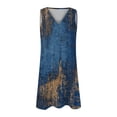 thumbnail image 5 of LOVZFMLL Robes Femmes Décontractées Imprimées Robe Débardeur Plage Col en V Poche Sans Manches Robes de Costume, 5 of 5